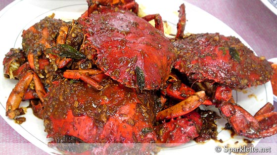 Crabs from Jade Garden Seafood Restaurant in Pengerang, Malaysia