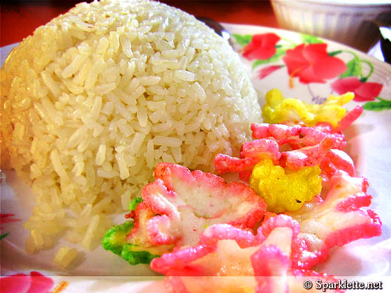 Colourful rice for Ayam Penyet