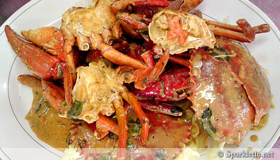 Curry leaf crabs from Jade Garden Seafood Restaurant in Pengerang, Malaysia