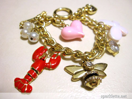 Juicy Couture lobster charm bracelet