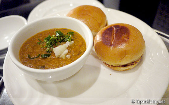 Pav bhaji (potato curry and bun)