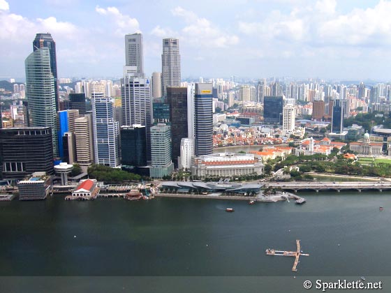 Singapore skyline, as viewed from KU DÉ TA Singapore, Marina Bay Sands SkyPark