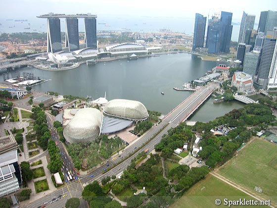Singapore waterfront, as viewed from Equinox at Swissotel the Stamford, 70th floor